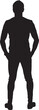 © Curto - vector,silhouette of a back view of a cool man standing