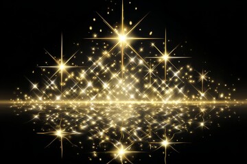 Wall Mural - In the dark emptiness of space, a luminous starburst shines with intense radiance, creating a central attraction that mesmerizes with its heavenly glow and cosmic splendor set against the blackness