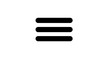 © Muhammad - A simple black hamburger menu icon with three horizontal bars on a plain white background design element ai generated