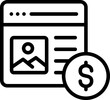 © Teddy - Black paid article icon - outline