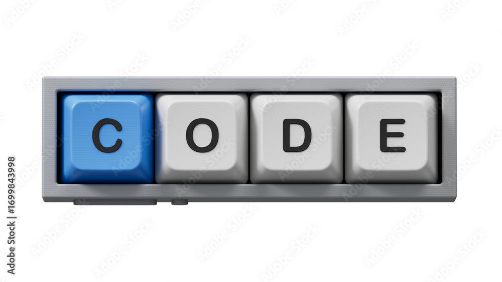 Computer keyboard keys with CODE business word.close up of Computer ...