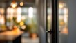 © hao - Blurred office interior background with a blurred door and glass wall, blurry bokeh light effect for a business concept design. High-quality photo, taken with a telephoto lens in realistic daylight.
