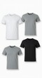 © msgamer - Classic Crew Neck T-Shirt Pack: White, Gray, Black