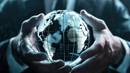 Wall Mural - Concept of international digital communication and global connectivity.