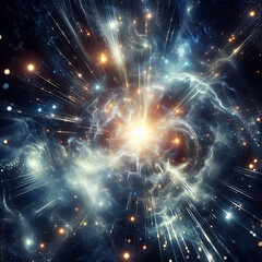 Wall Mural - A celestial display characterized by bright stardust and light.
