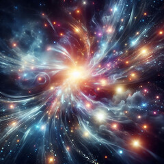 Wall Mural - A celestial display characterized by bright stardust and light.
