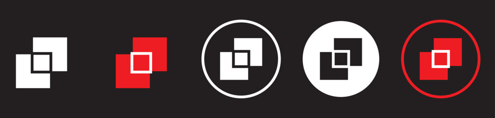 Object intersect icon for logo, vector sign symbol for design. triangles vector flat illustration icon - Borromean rings version black symbol isolated on. Simple element illustration. outline and flat