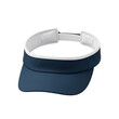 © Mikhail - Blue sports sun visor cap with a white headband for tennis golf running and outdoor activities