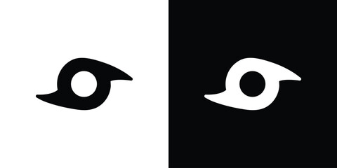 Hurricane icon silhouette vector illustration isolated flat style