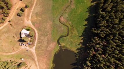 Wall Mural - Rangers house Pecos Wilderness Santa Fe National Forest United States of America nature aerial drone
