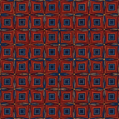 Wall Mural - Seamless geometric pattern with square motifs and intricate line details, seamless pattern, Stock royalty.