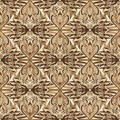 Wall Mural - Seamless ornate pattern with floral arabesque design and symmetrical elements, patern seamless, Stock royalty.