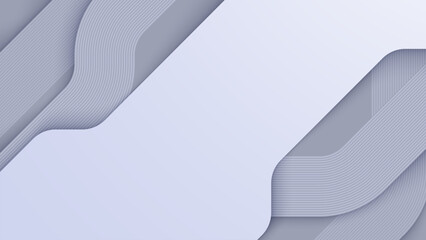 Wall Mural - white paper abstract background with white lines design template illustration