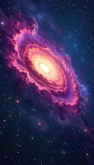 Wall Mural - Awe-inspiring vista of a swirling cosmic galaxy, bursting with vibrant nebulae and distant stars Perfect for science, astronomy, or space exploration projects , dark energy, star clusters