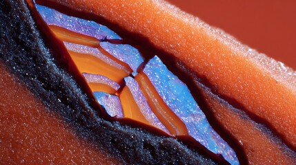 Detailed close-up view of an intricately designed spider web covered in delicate water droplets, showcasing the natural beauty and engineering complexity of this arachnid creation.