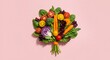 © Supra - Vibrant Vegetable Bouquet with Tomatoes, Broccoli, Carrots, and Greens