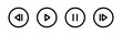 © WiseLayz - Media control buttons set, play pause forward backward, music player icons, vector illustration