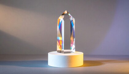Crystal point on pedestal