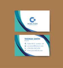 doctor business card template elegant design