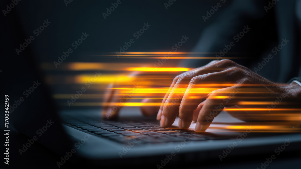 Fast typing on laptop keyboard creates sense of urgency and ...