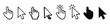 © LEAKAT - Computer mouse click cursor gray arrow icons set and loading icons. Cursor icon. Mouse click cursor collection.
