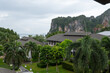 Railay, Krabi, the rainy season atmosphere is quiet and there are clouds and rain.