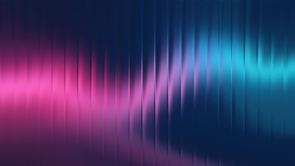Vertical Pleated Frosted Glass Surface With Pink And Blue Neon Light Gradient abstract background