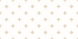 © Olgastocker - Simple abstract seamless pattern in gothic style. Gold and white vector texture with small flower silhouettes, crosses. Luxury minimal floral geometric background. Gold and white repeating geo design