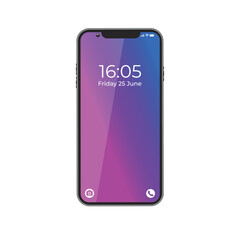 Mobile phone vector isolated on transparent background. Vector realistic mobile phone. vector illustration. Smartphone with blank white screen