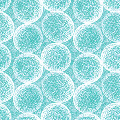 Abstract pattern featuring interconnected white line spheres on a teal background, patern seamless, Stock royalty image.