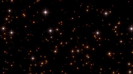Wall Mural - gold glitter stars particles background overlay
