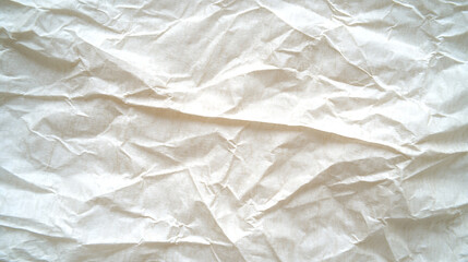 White fabric texture soft wrinkled material with transparent background