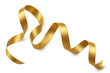© ArtBox - Golden silk ribbon waving on transparent background