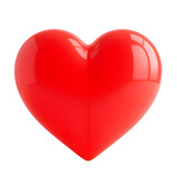 Shiny red heart offers love and affection graphic
