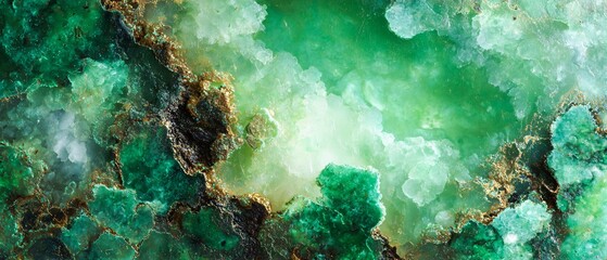 Wall Mural - Pattern of green jade gives a sense of luxury and elegance. It is suitable for use in designs that require the prominence and charm of natural gemstones. Ai generate.	
