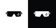 © Craft Studio - Safety goggles icon Concept. vector design and illustration.