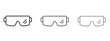 © Craft Studio - Safety goggles icon Illustration Eps10. Line with editable stroke