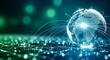 © AI World - Global Network Connectivity and Digital Transformation Illustrating Worldwide Data Exchange