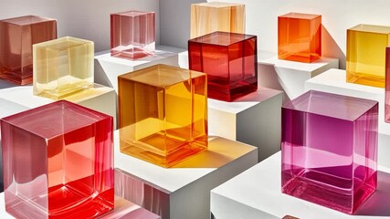 Colorful Transparent Cubic Vessels