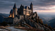 © Pandora arts - Ancient Castle on a Hilltop with Dramatic Sky and Landscape AI Generated