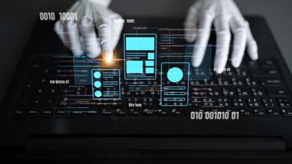 AI designing UI UX interface, optimizing application layout, reviewing structure, and aligning code functionality with visual design components and user experience goals. Latch