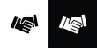 © Craft Studio - Handshake icon line style. Graphic design element vectors