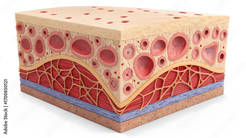 High-Resolution 3D Medical Illustration of Intestinal Villi Detailed ...