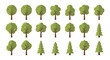 © Manji - Modern Flat Tree Vector Icon Set with Forest and Pine Elements