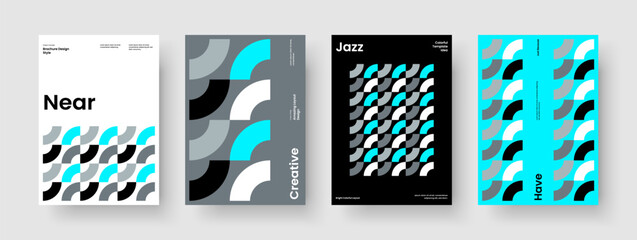 Canvas Print - geometric flyer template. isolated business presentation layout. modern background design. book cove