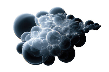Wall Mural - abstract image of translucent bubbles clustered together on a transparent background. background rem