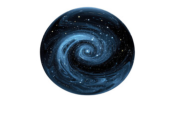 Wall Mural - a swirling galaxy captured within a transparent sphere, a mesmerizing cosmic artwork. background rem