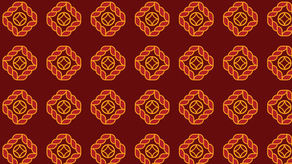 abstract ornamental vector seamless red pattern and swatches oriental chinese new year modern simple