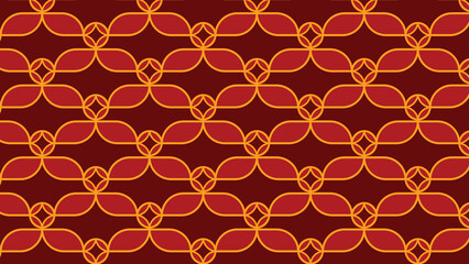 abstract ornamental vector seamless red pattern and swatches oriental chinese new year modern simple