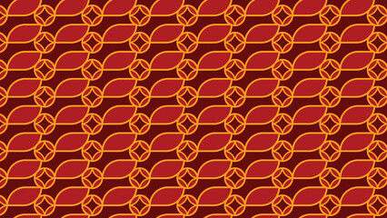 abstract ornamental vector seamless red pattern and swatches oriental chinese new year modern simple